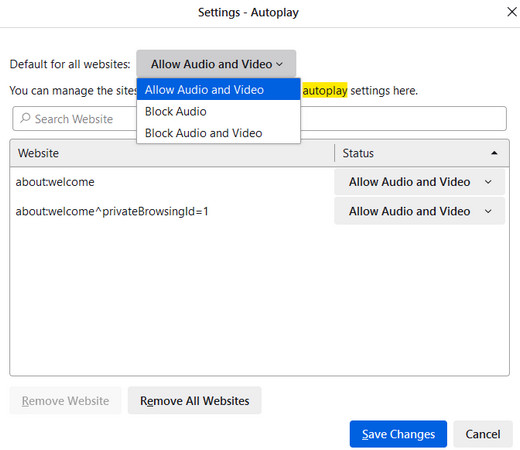 enable browser to autoplay youtube playlist