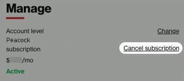 cancel peacock verizon