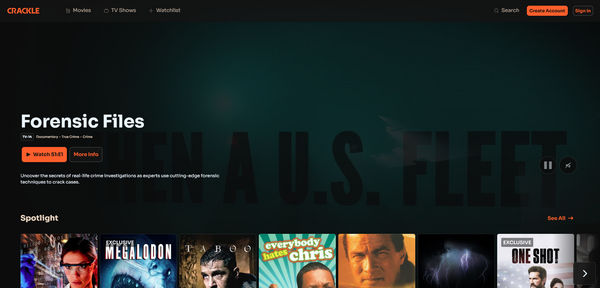 free streaming site crackle