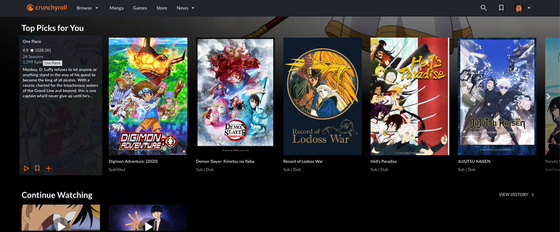 gogoanime alternatives Crunchyroll