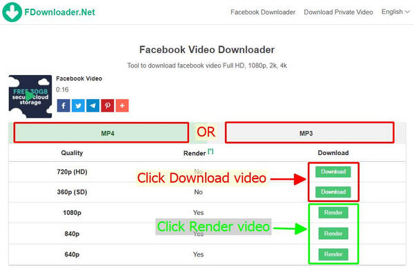 Facebook Video to MP3 Downloader FDownloader.Net