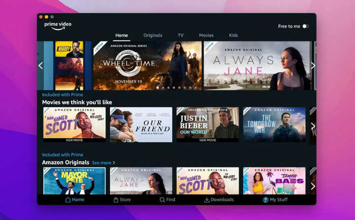find content amazon prime video on mac