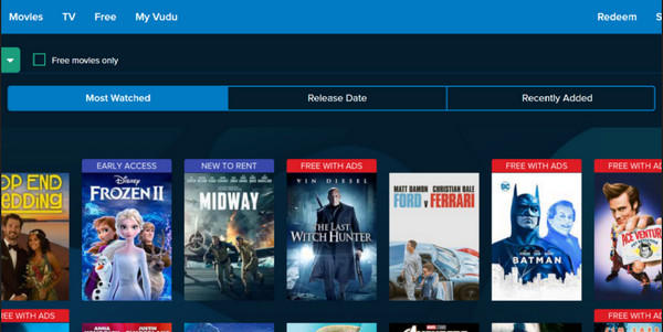 free streaming site vudu